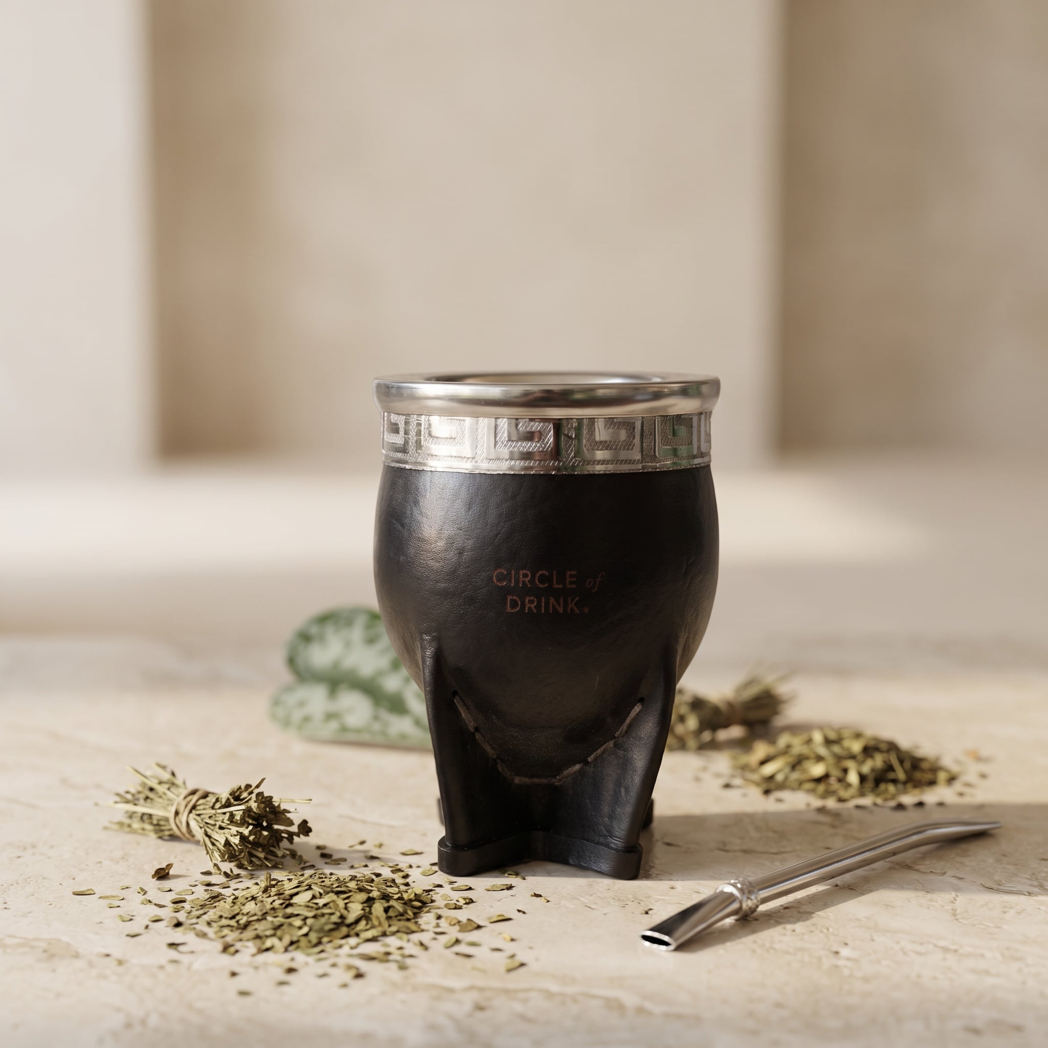 Mate gourd — luxe editorial shot