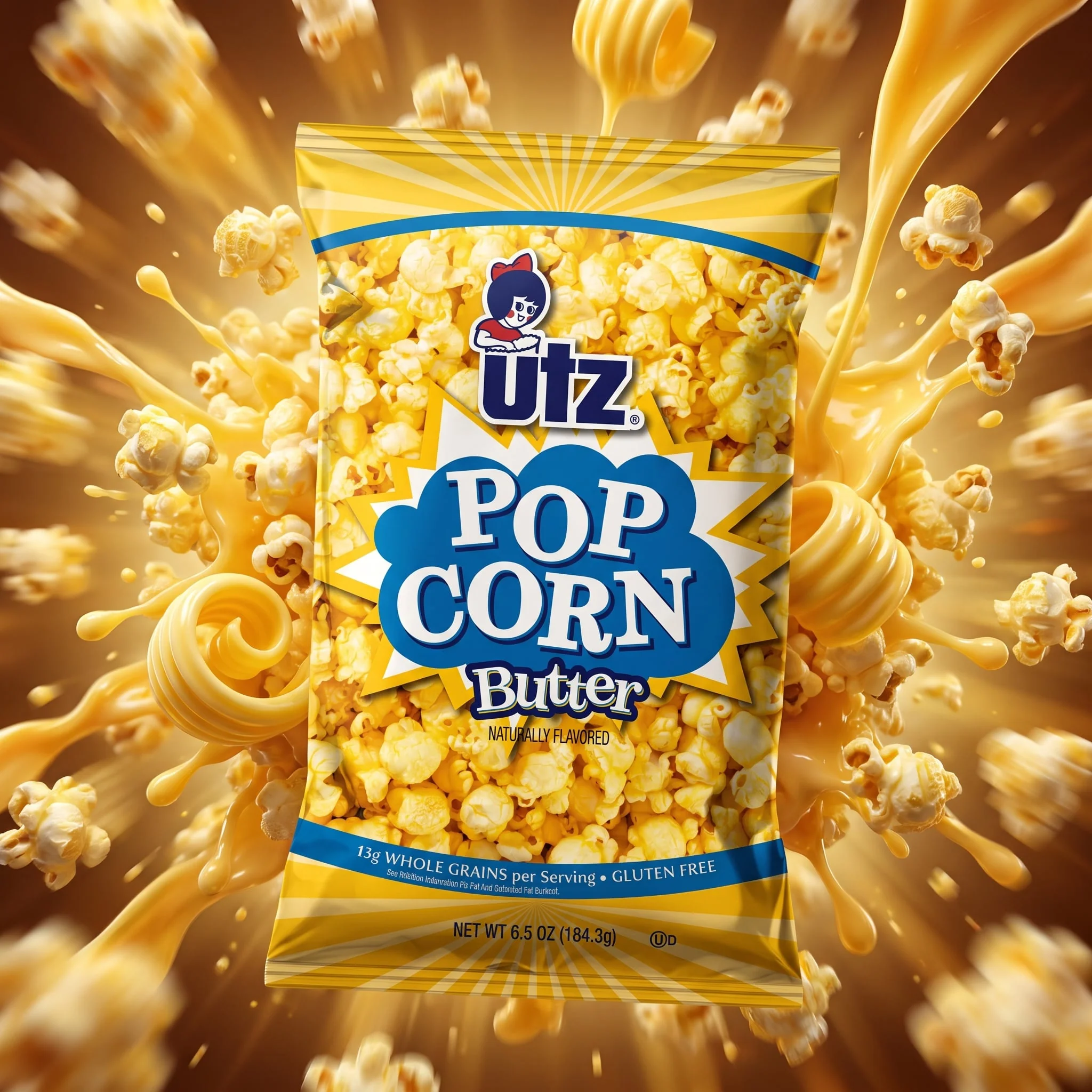 Utz Butter Popcorn — creative render